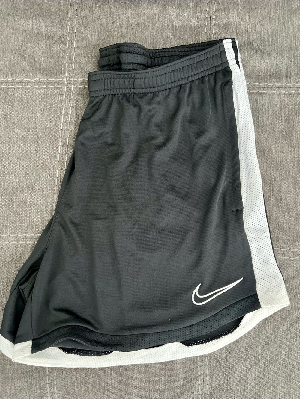 Nike Women’s Black Athletic Shorts with White Side Panels